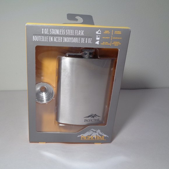 Pacific Trail New 8 OZ Stainless Steel Flask - Picture 1 of 6